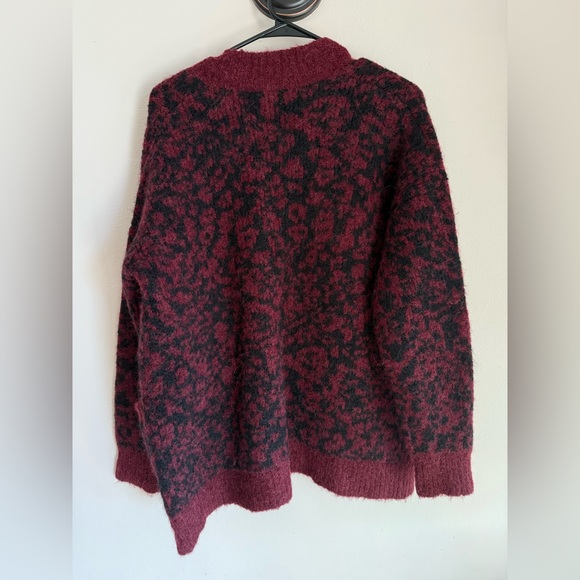 Madewell Burgundy and Black Patterned Cardigan - Picture 3 of 3
